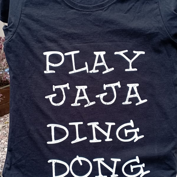 Play jaja ding dong ladies t shirt, many colours, sizes sm to xxl, eurovision