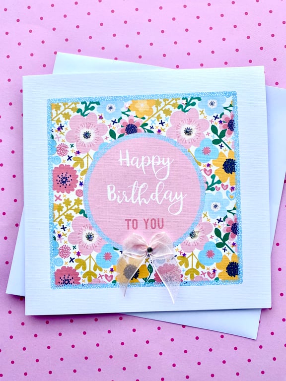 Birthday card for Best Friend, Female, Wife, floral greetings card