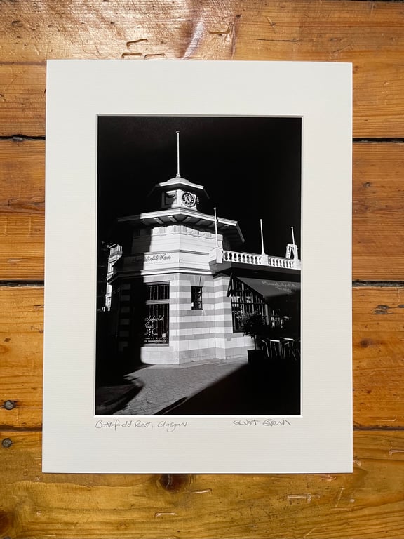 Battlefield Rest, Glasgow Signed Mounted Print FREE DELIVERY