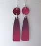 Red dip dye earrings 