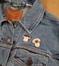 Porcini wooden pin badge, penny bun brooch, wild mushroom. - Image 5