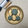 Turquoise Japanese Fabric Asanoha Pattern Hair Ties Hair Bobbles
