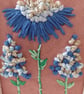 Hand embroidered small picture with upcycled painted frame - Image 2