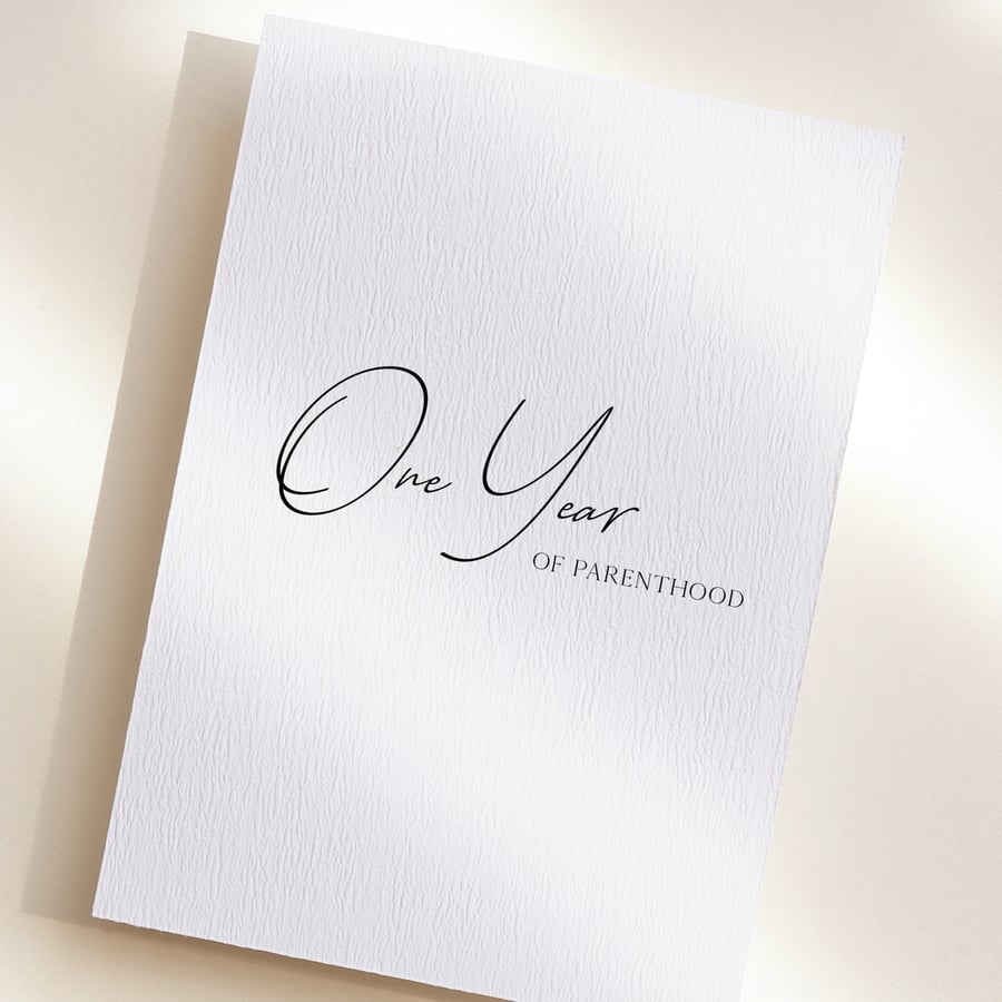 One Year of Parenthood Anniversary Card, Parenthood Greeting Card