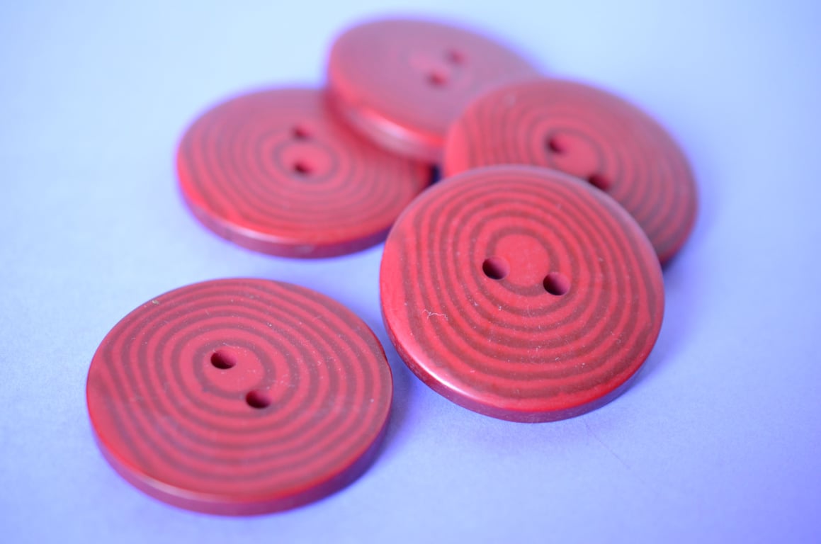 45mm Deep Red Plastic Buttons Extra Large Button (PBXL3)
