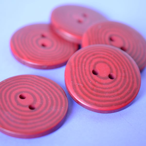 45mm Deep Red Plastic Buttons Extra Large Button (PBXL3)