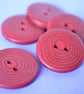 45mm Deep Red Plastic Buttons Extra Large Button (PBXL3) - Image 1