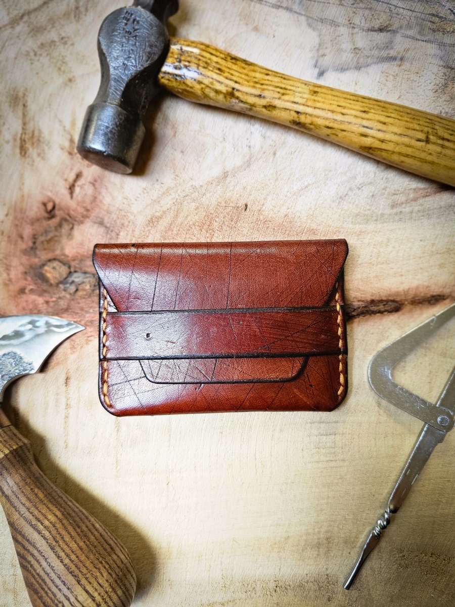 Handmade Leather Flip Wallet- ‘Ecbatana’. 