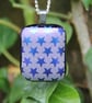 Purple Stars Dichroic Pendant Necklace: Shimmer Fused Glass Mica F2 - Image 5