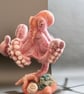 Needle felted Octopus in natural background of starfish and shells - Image 2
