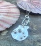 Silver Shell Necklace with Peridot and Silver Barnacles - Image 2