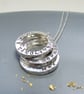 Personalised Mini Three Circles Silver Necklace - Image 2