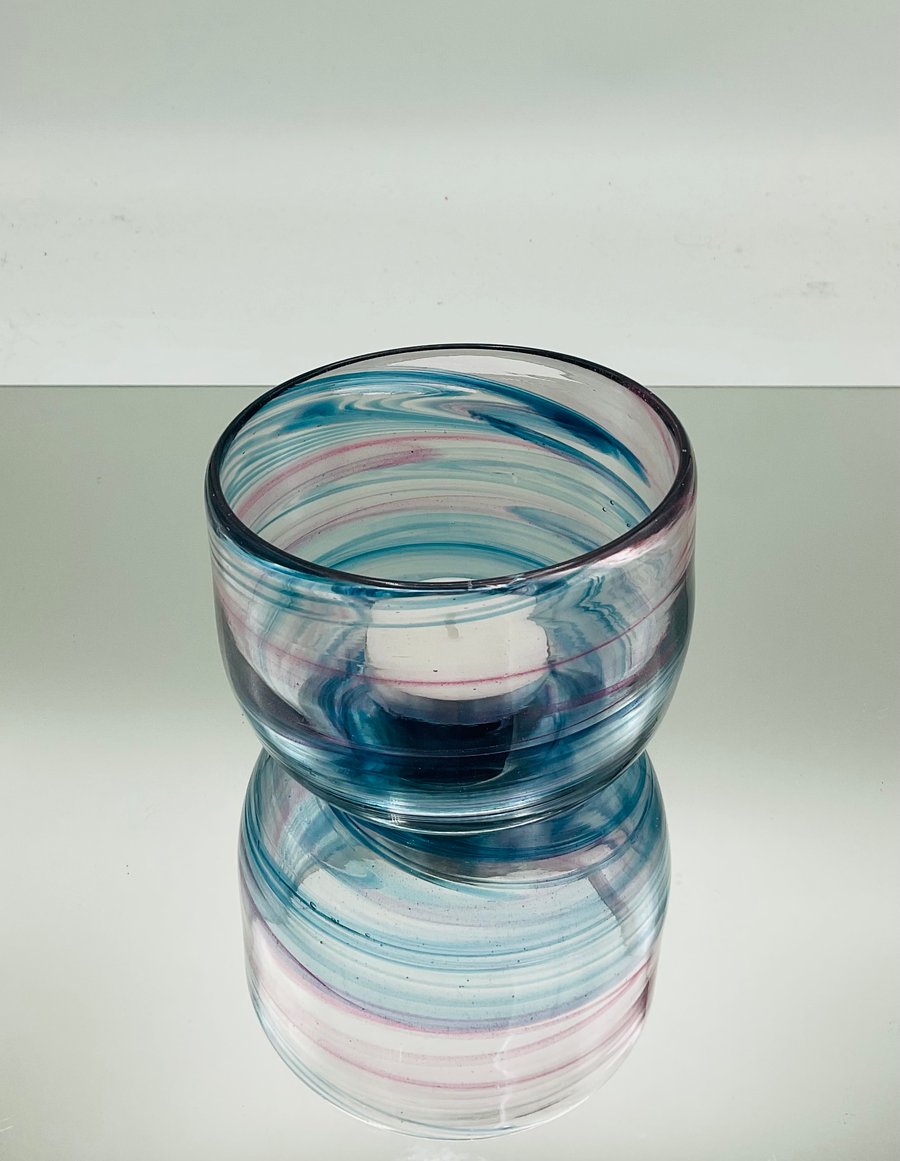 Turquoise Lilac Tealight