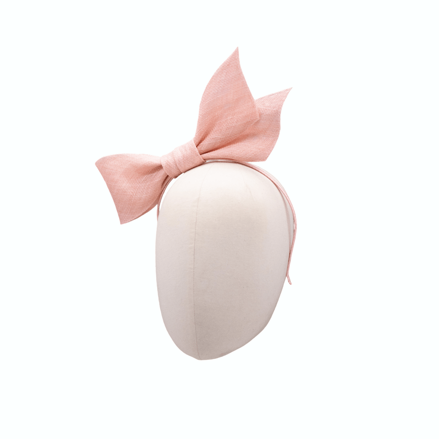 Light Pink Sinamay Bow Fascinator Hat