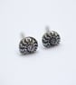 Recycled Sterling Silver Ammonite Small Stud Earrings