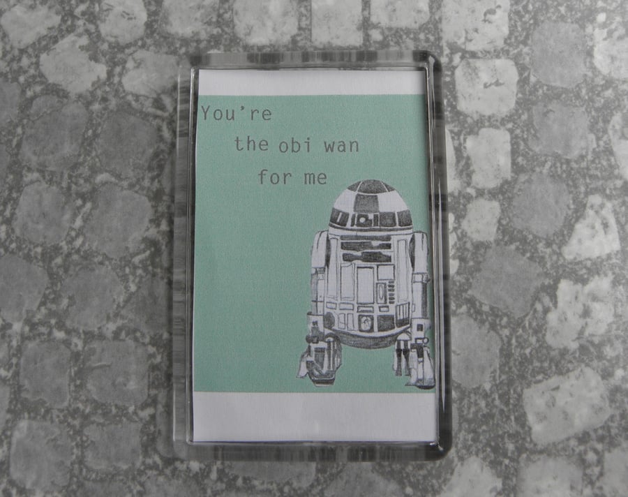 You're The Obi Wan Romantic Star Wars Love Magnet for Valentines or Anniversary
