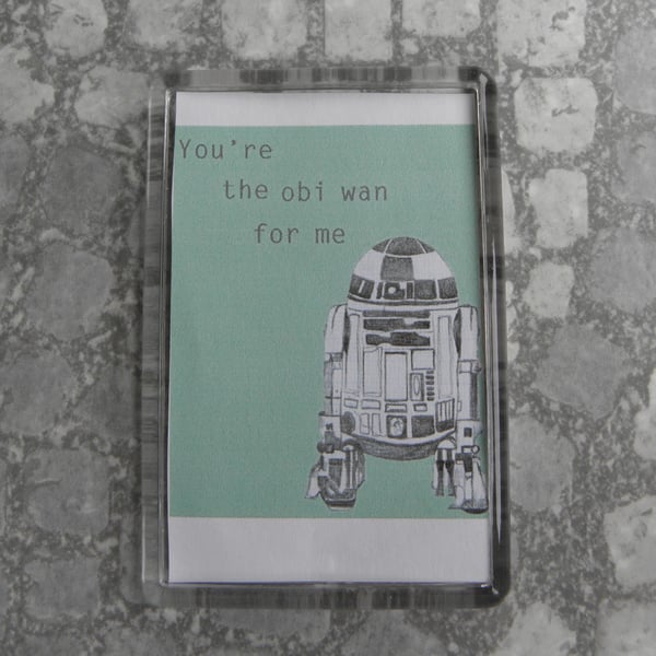 You're The Obi Wan Romantic Star Wars Love Magnet for Valentines or Anniversary