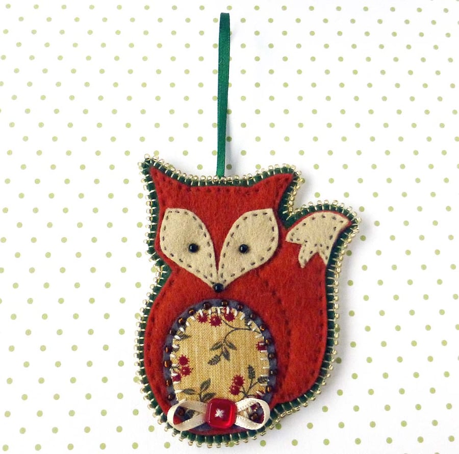 Christmas Fox Decoration