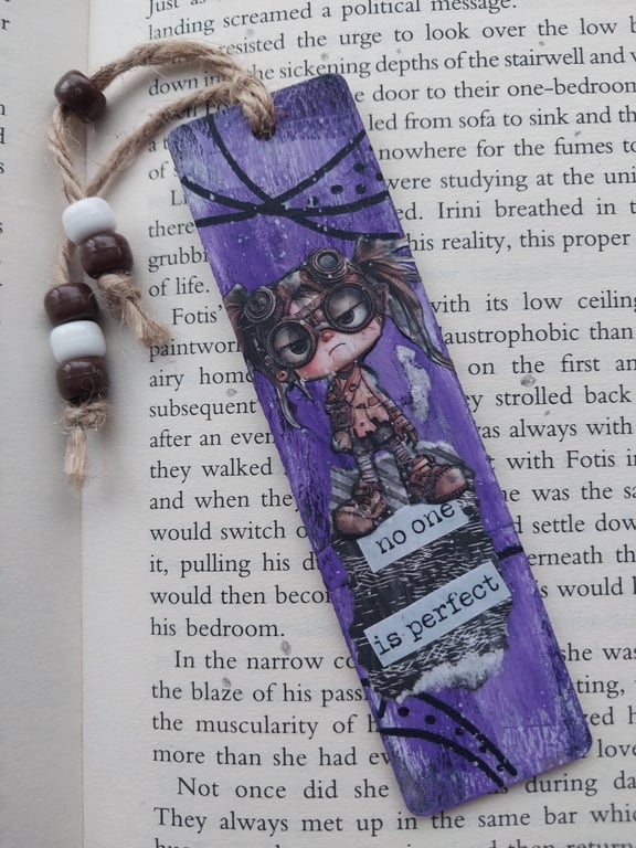 No one is perfect Wooden Bookmark