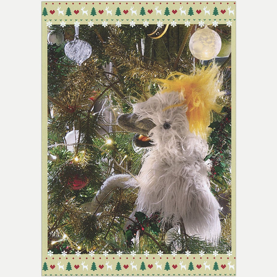 PACK OF 4 Christmas Cards A5 "Algy's Christmas Tree"