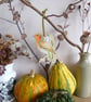 Robin and Snowdrop Wooden Hanging Decoration - Image 5