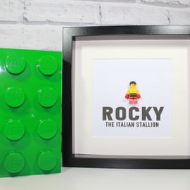 ROCKY - FRAMED CUSTOM LEGO FIGURE