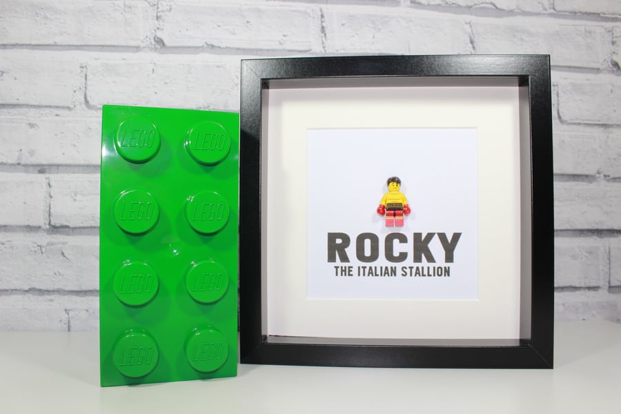ROCKY - FRAMED CUSTOM LEGO FIGURE