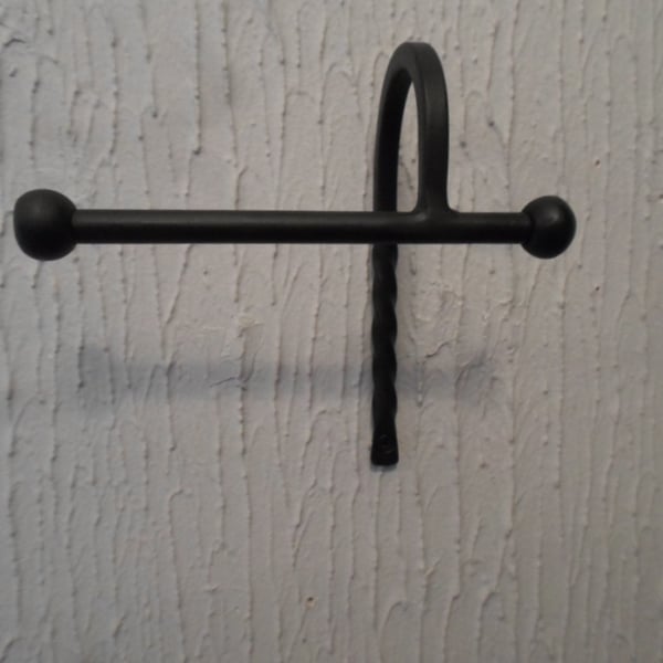 Toilet Roll Holder.....................Wrought Iron (Forged Steel) Crafted in UK