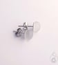 Fused Glass Stud Earrings - Frosted Clear - Image 2