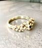 Organic Silver Droplet Ring with Zirconia - Image 2