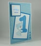 A6 cute teddy bear first birthday card - Image 3