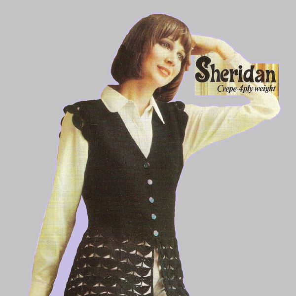 VINTAGE CROCHET PATTERN PDF Sheridan Sleeveless Coat
