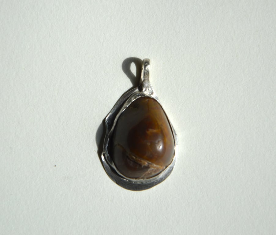 Agate like Sterling silver pendant