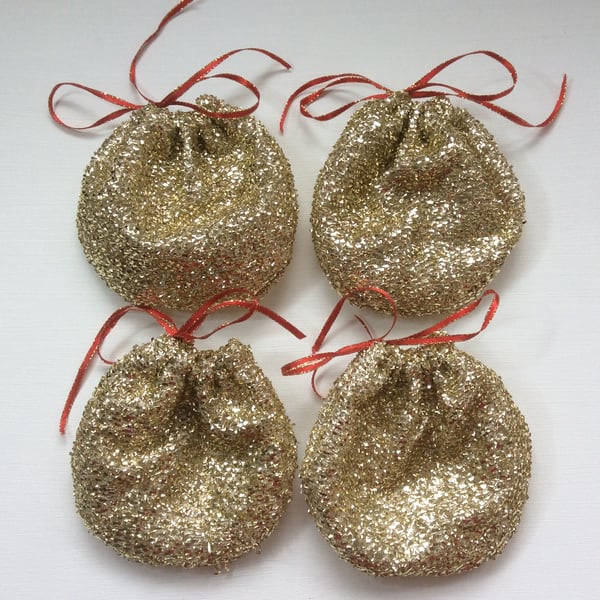  Christmas, Round Bags, Gift Wrap, gift bags, bauble bags