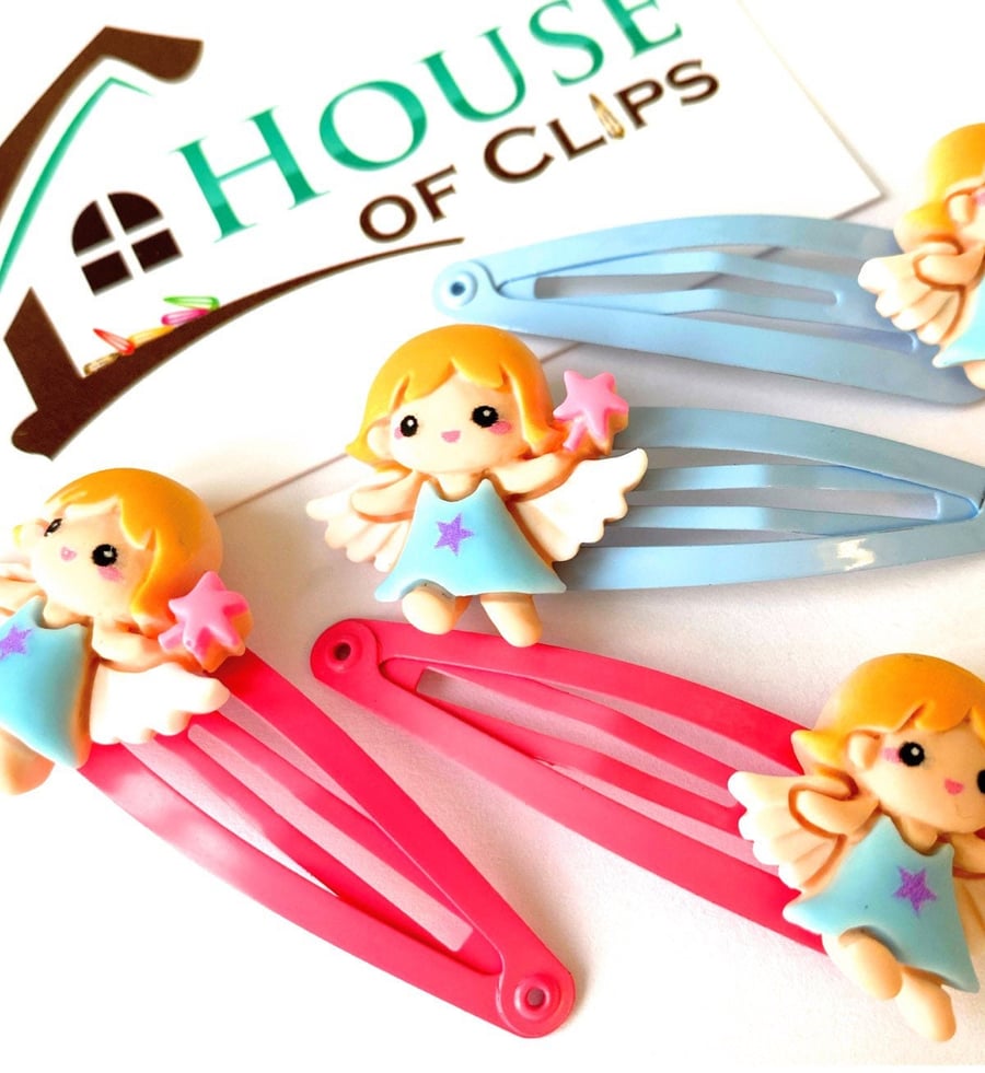 Tooth Fairy Hair Clips x2 - Fairy Hair Clips - Tooth Fairy Barrettes - Tooth Fai