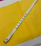 White Leather Choker with Black Gemstone Rivets (sized 17"-18.5")