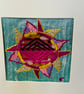 Hand embroidered ‘Sunburst’ motif keepsake card - Image 2