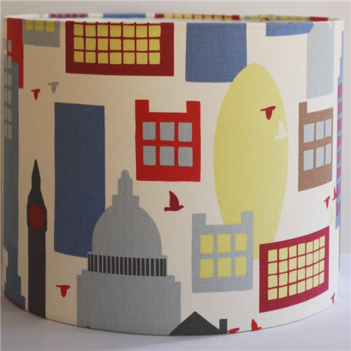 Handmade Little City Drum Lampshade 