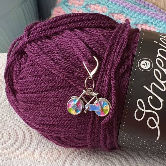 Rainbow Bicycle Stitch marker