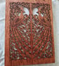 Decorative peacock wooden notebook