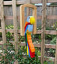 Handcrafted Beech Wood Colourful Painted Parrot Hanging Decoration  