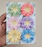 Little Joy Blooms - Set of 6 Handcrafted Paper Flowers - Pastel Romance