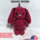 Bunny PDF Pattern - Crochet Bag Charm