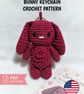 Bunny PDF Pattern - Crochet Bag Charm