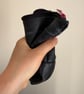 Lined Inner Tube Bag - Dark Pink Zip & Off-White Bicycle Lining - Image 9