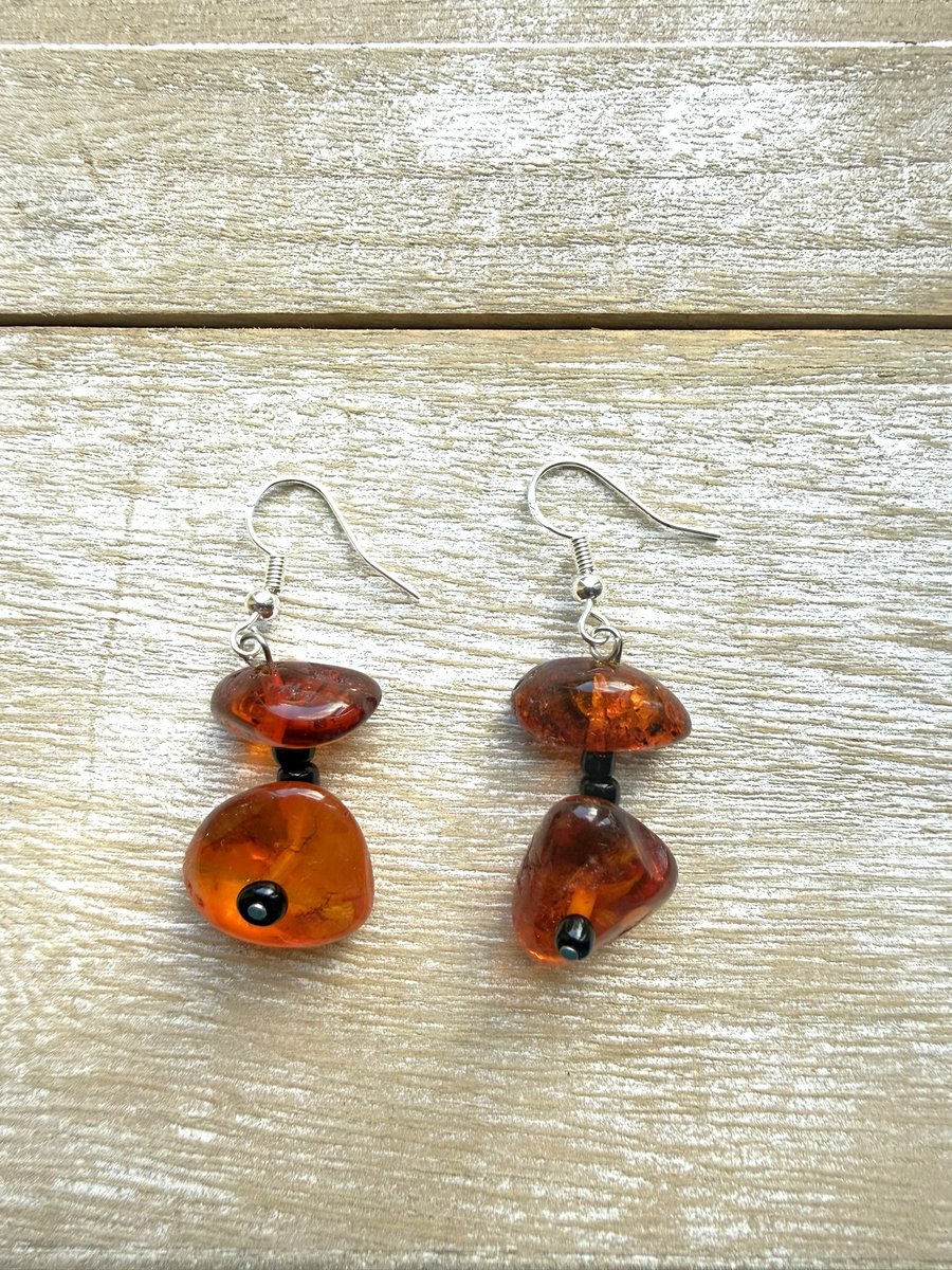 Drop Earring - Amber Still