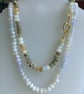 Winter Frost Hand Knotted Beaded Gemstone Necklace - Image 8