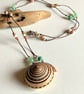 Statement shell necklace with beads - Image 2