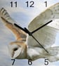 barn owl wall clock owl flying barn owl clock - Image 1