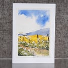 Down the Lane. Blank Card. Original Painting. 260143